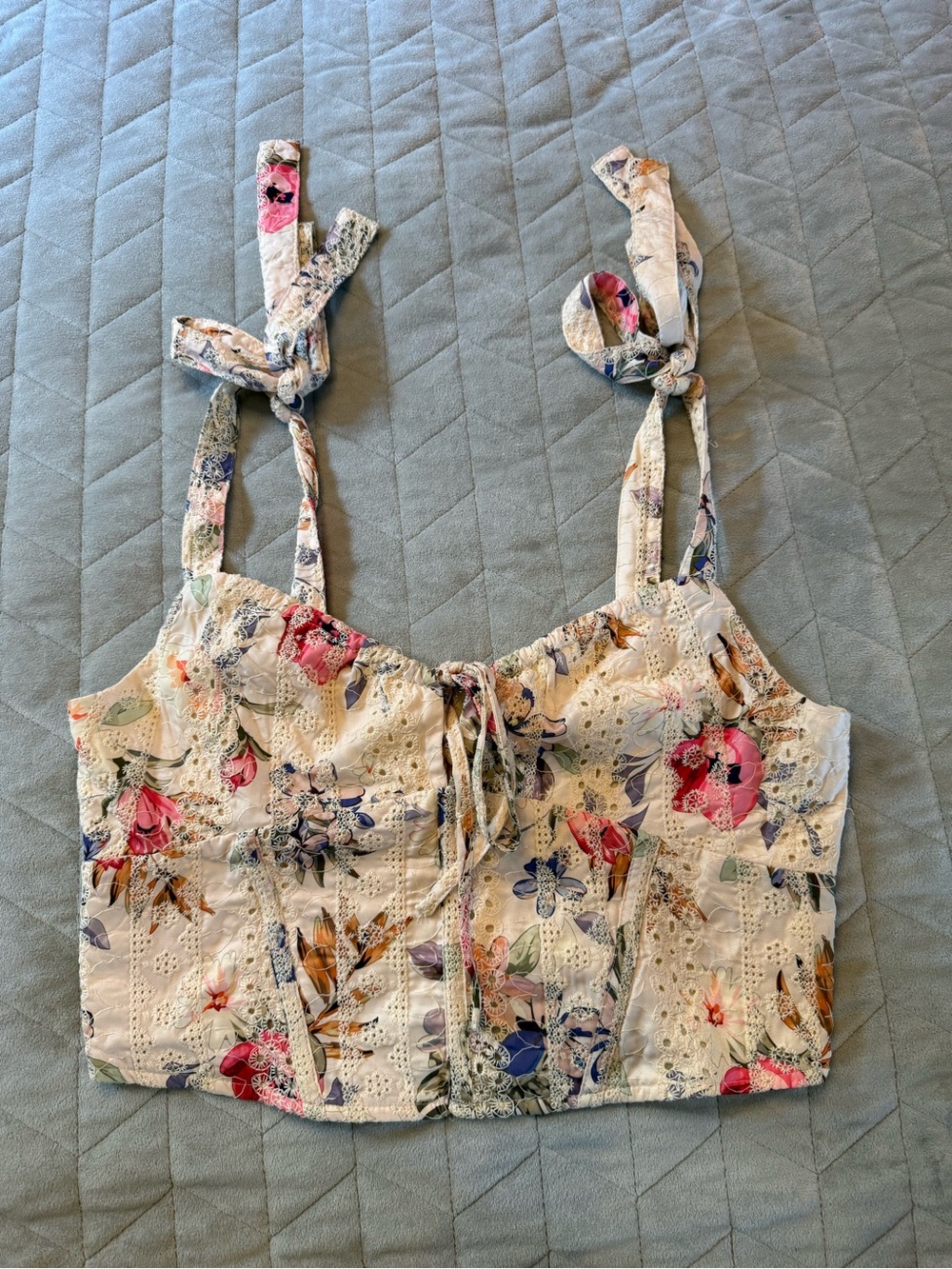 Victoria Secret X For Love and Lemons Floral Bustier